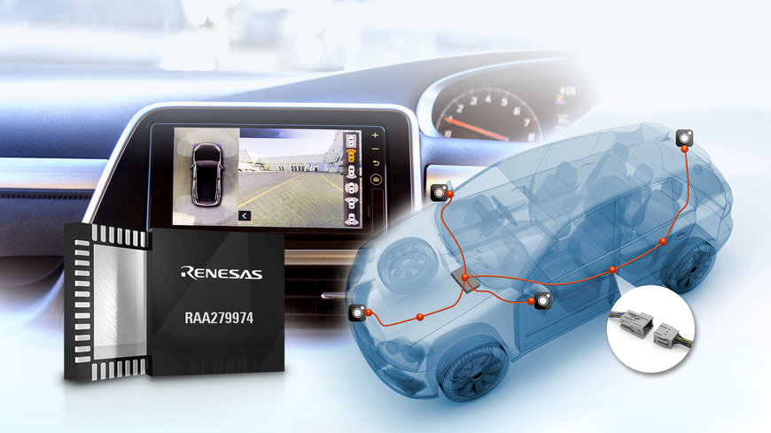 Nouveau décodeur vidéo à quatre canaux par Renesas pour les caméras automobiles permettant des applications de vue panoramique à faible coût